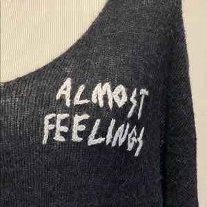 Wildfox almost feelings black sweater - large